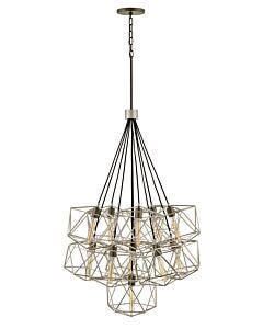 Medium Eleven Light Multi Tier Chandelier