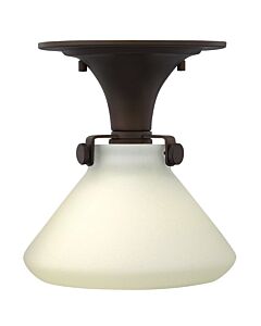 Congress 1 Light Small Retro Glass Flush Mount