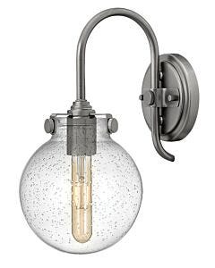 Clear Seedy Globe Sconce