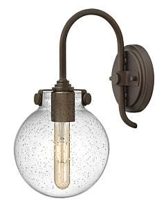 Clear Seedy Globe Sconce