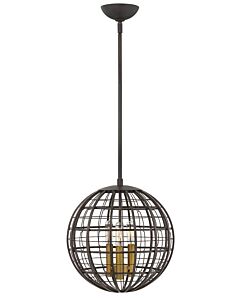 Terra Oiled Bronze 3 Light Medium Orb Pendant