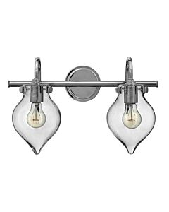 Teardrop Glass Two Light Vanity