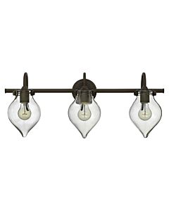 Congress Teardrop Glass Three Light Vanity