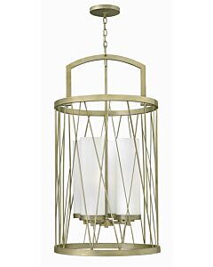 Nest Silver Leaf 4 Light Large Open Frame Single Tier