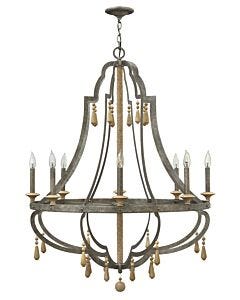 Large Open Frame Single Tier Chandelier